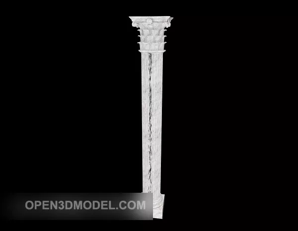 Painted Stone Pillar Lowpoly 3d model