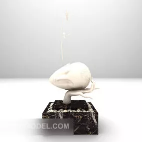 White Sculpture Tableware Furniture 3d model