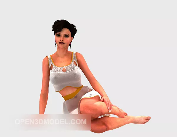 Beauty European Girl Character 3d model Beauty European Girl Character 3d model