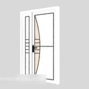 White Sliding Gate 3d model