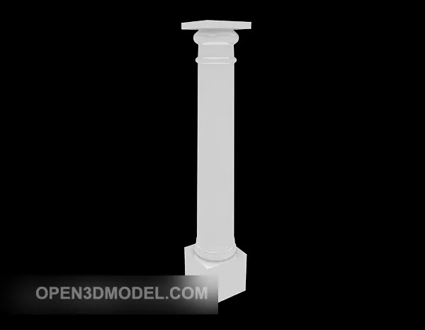 Temple Columns On Row 3d model