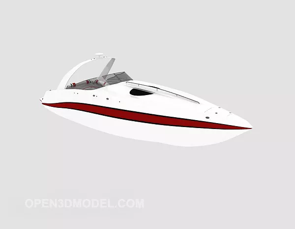 White Yacht 3d model White Yacht 3d model