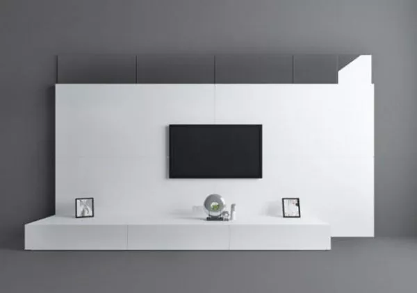 White Background Wall With Tv Cabinet 3d model White Background Wall With Tv Cabinet 3d model