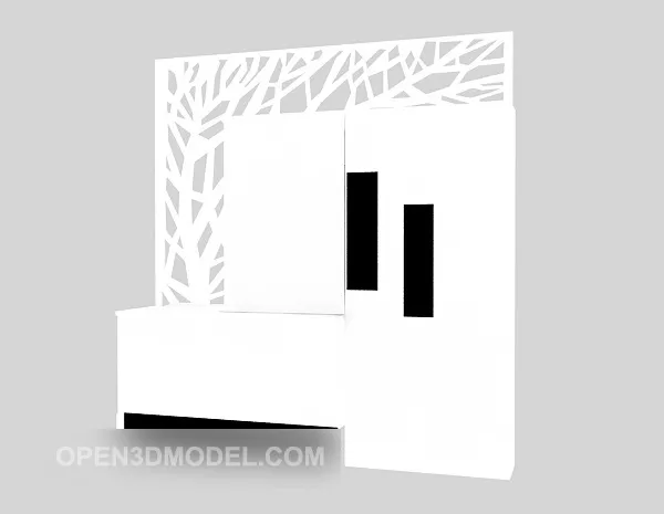White Background Wall Decoration 3d model White Background Wall Decoration 3d model