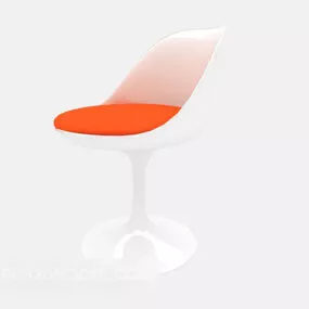 White Barber Chair V1 3d model