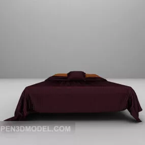 Brown Bed Furniture 3d model