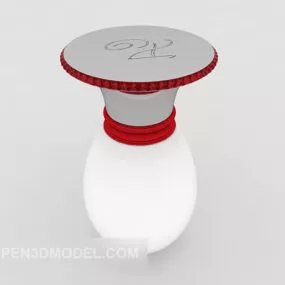White Bottle White Color 3d model