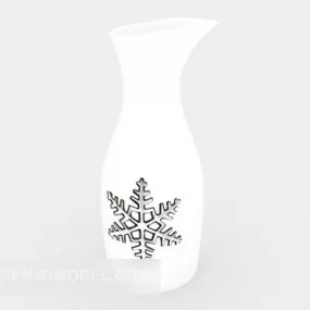 White Bottle Vase 3d model