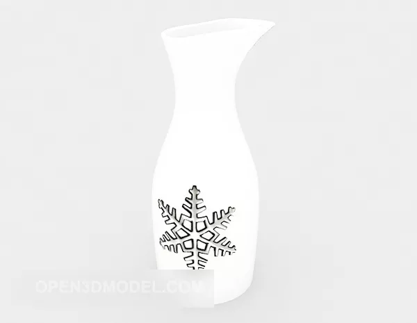 White Bottle Vase 3d model White Bottle Vase 3d model