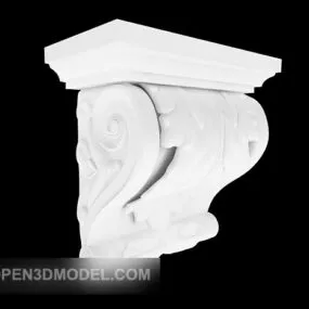 White Building Components Design 3d model
