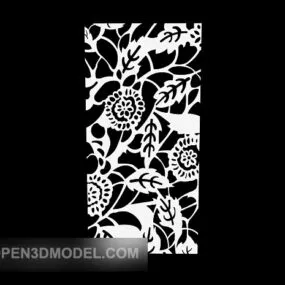White Carved Wall Trim 3d model