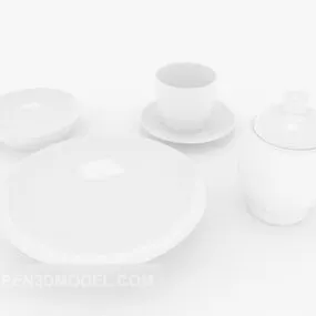 White Ceramic Cup Bowl 3d model