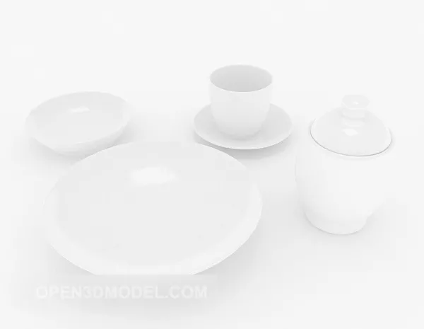 Bowl Traunsee Lines Pattern 3d model