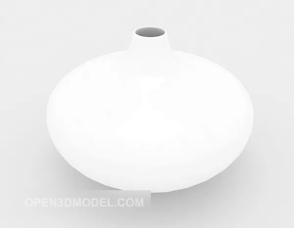 White Ceramic Decoration Vase 3d model White Ceramic Decoration Vase 3d model