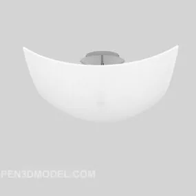 White Chandelier Modern Light 3d model