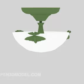 White Decor Chandelier Furniture 3d model