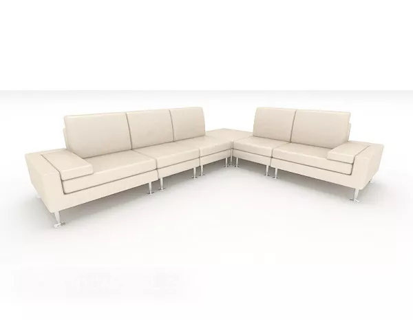 White Combo Home Sofa 3d model White Combo Home Sofa 3d model