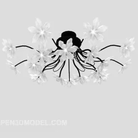 White Craft Chandelier 3d model