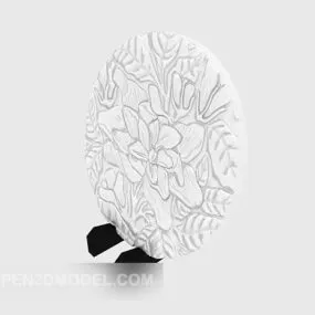 White Dish Craft Decoration 3d model