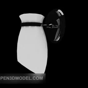 White Delicate Wall Lamp 3d model