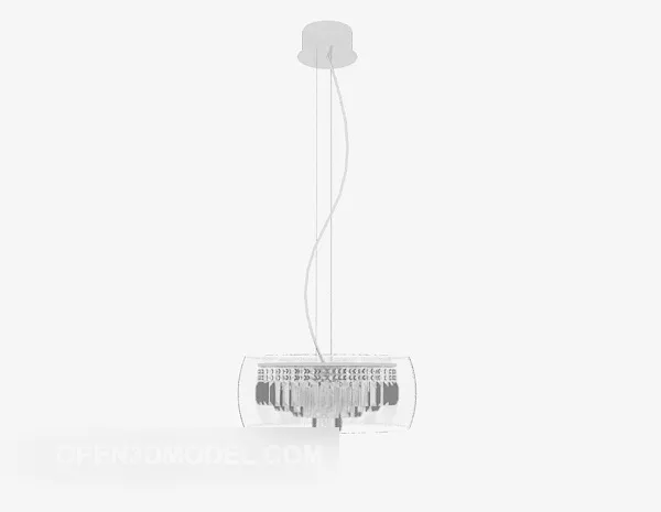 White Fashion Chandelier Decoration 3d model White Fashion Chandelier Decoration 3d model