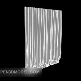 White Floor-to-ceiling Curtain 3d model
