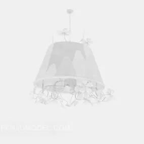 White Fresh European Chandelier 3d model