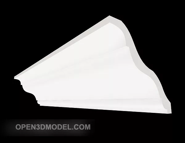 White Gypsum Corner 3d model White Gypsum Corner 3d model