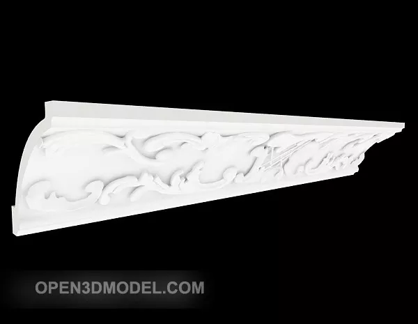 White Home Molding Component 3d model White Home Molding Component 3d model