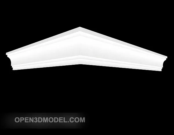 Wooden Carved Cornice 3d model