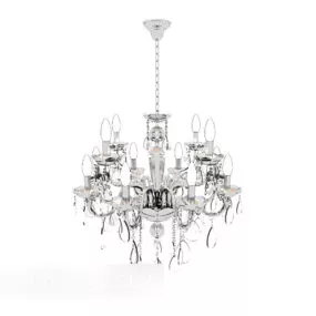 White Home Craft Chandelier 3d model
