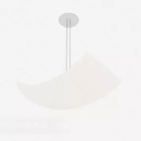 White Home Minimalist Craft Chandelier 3d model