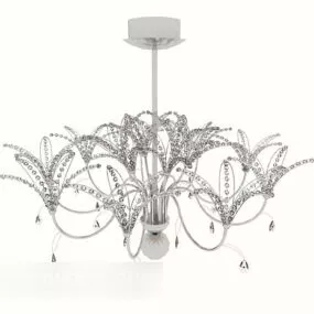 Home Chandelier White Decor 3d model