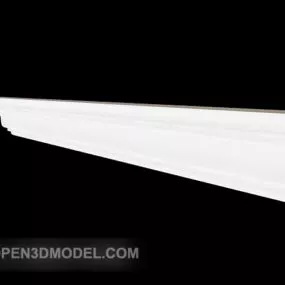 White Home Plaster Line Molding 3d model