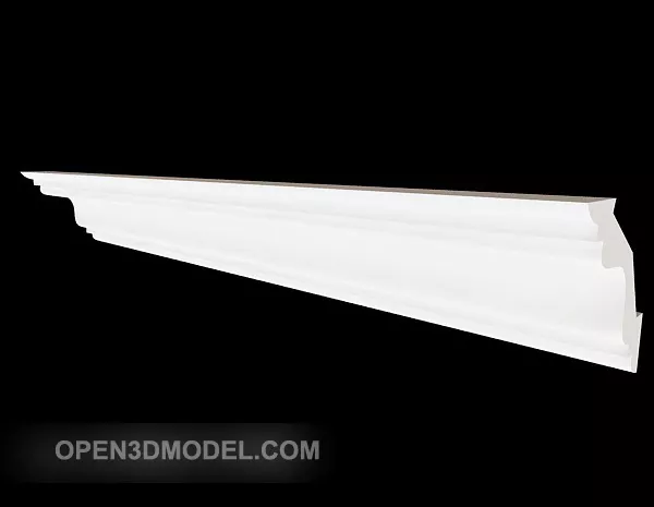 Ceiling Decoration Plaster Bar Carved Style 3d model