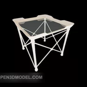 White Home Side Table 3d model