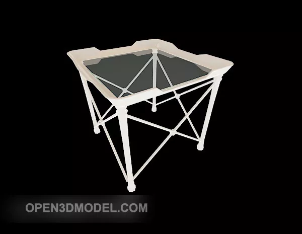 White Home Side Table 3d model White Home Side Table 3d model