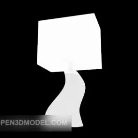 White Home Simple Table Lamp 3d model