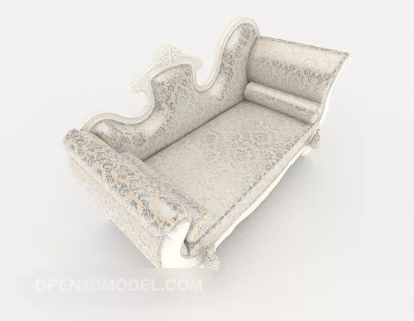 White Beige Home Single Sofa 3d model White Beige Home Single Sofa 3d model