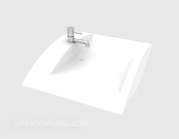 Antique Washbasin With Two Mirrors 3d model
