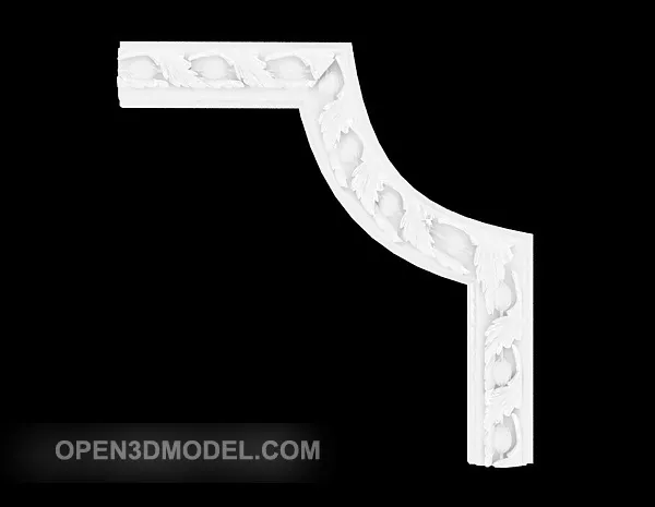 Round Plaster Rosette 3d model