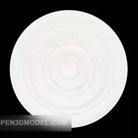 White Light Disc Plaster 3d model