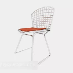 White Mesh Lounge Chair 3d model