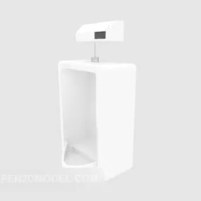 White Men’s Toilet Urinal 3d model