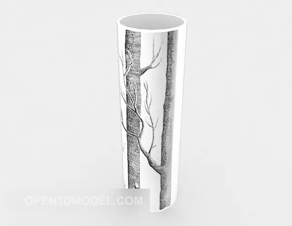 European Square Column Component 3d model
