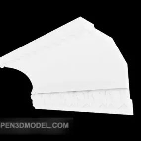 White Minimalist European Molding 3d model