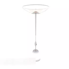 White Minimalist Home Chandelier 3d model