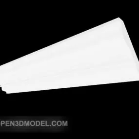 White Molding Minimalist Home Corner 3d model