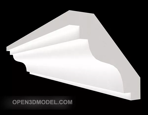 Modern Cornice Plaster Corner Shape 3d model