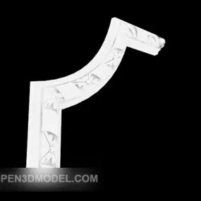 White Minimalist Style European Corner 3d model